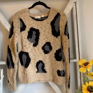 Anthropologie leopard sweater